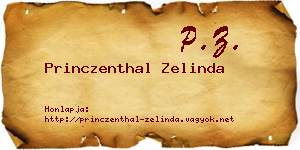 Princzenthal Zelinda névjegykártya
